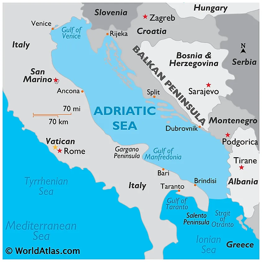 Mar Adriático: Localização e Geografia