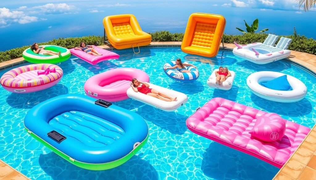tipos de boias para piscina
