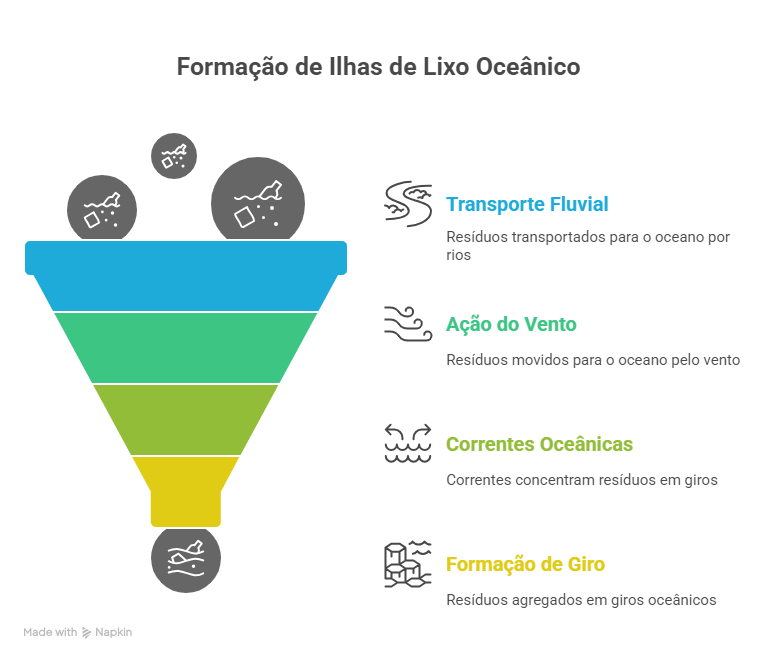 O que são e como se formam as ilhas de lixo?