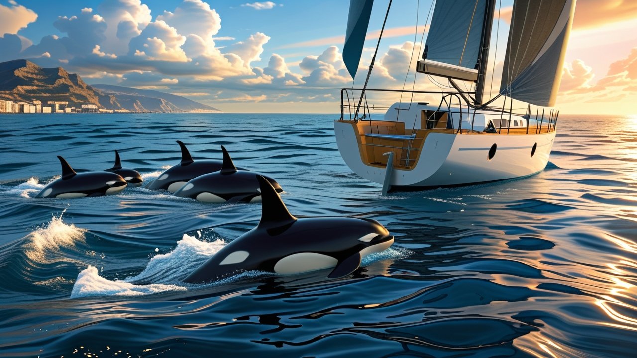 Orcas no Estreito de Gibraltar