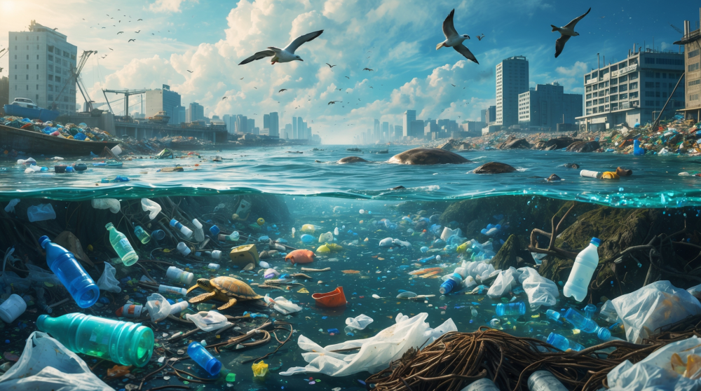 Plásticos e Microplásticos nos Mares Impactos, Fontes e Soluções